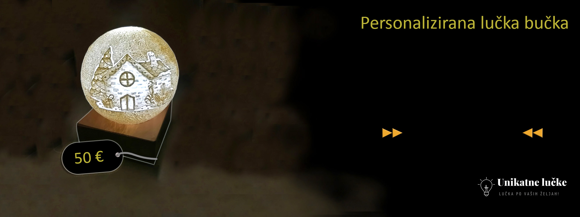 3D tiskana lučka, okrasek, različni modeli, personalizirano darilo, litofan