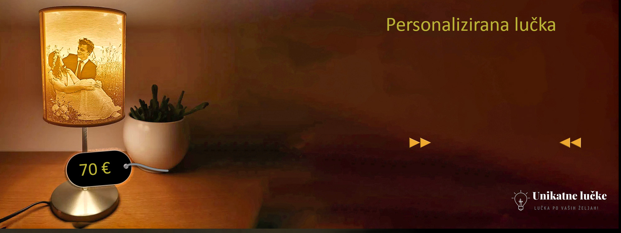 3D tiskana lučka, okrasek, različni modeli, personalizirano darilo, litofan